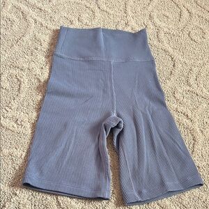 Abercrombie & Fitch || Blue Ribbed Biker Shorts